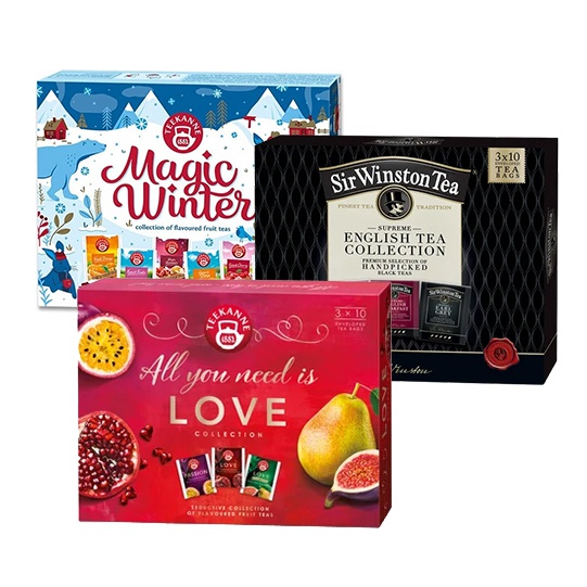 Kolekce čajů Teekanne, různé druhy