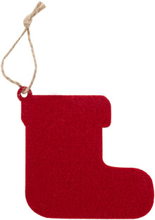 Ozdoba na vnon stromek RPET, Santa boots Joulox, erven