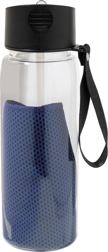 Sportovn� lahev z RPET s ru�n�kem Fitmax, modr�