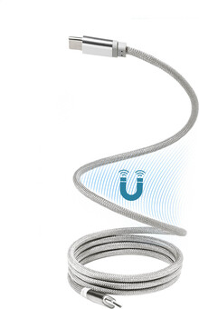 Magnetick� 60W kabel USB-C Magsle, st��brn�