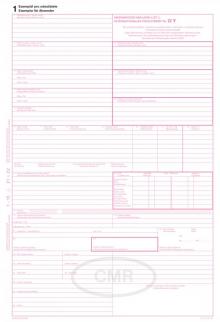Mezin�rodn� n�kladn� list CMR Optys A4, 5 list�