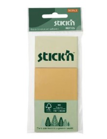 Samolepic bloek Stick'n by Hopax FSC, 38 x 51 mm, pastel mix, 3 x 100 lstk