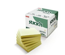 Samolepic bloek Stick'n by Hopax FSC, 76x76mm, pastelov lut, 6 x 100 lstk