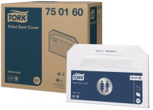 Pap�rov� podlo�ky na WC Tork 750160, 1vrstv�, b�l�, syst�m V1