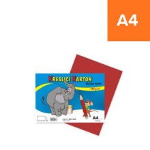 Kreslic� karton A4, �erven�, 180g/m2, 50 list�