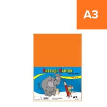 Kreslic� karton A3, oran�ov�, 180g/m2, 50 list�