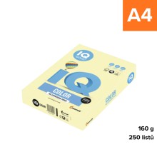 Barevn� pap�r IQ Color Pastel A4 - YE23, sv�tle �lut�, 160 g, 250 list�